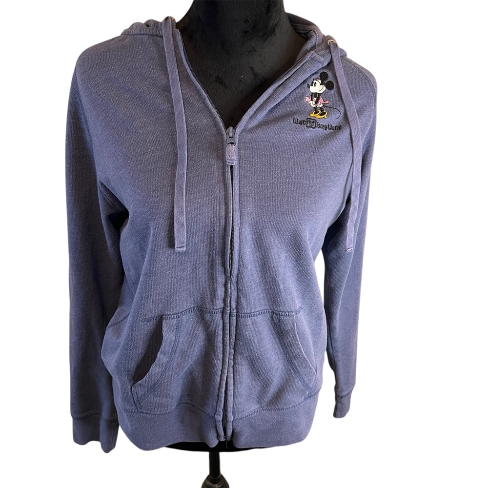 Authentic Walt Disney World zip up hoodie with Minnie Mouse. Size Large